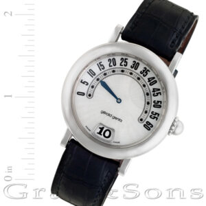 Gerald Genta Jump Hour g.3634 stainless steel 36mm auto watch