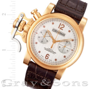 Graham Chronofighter 18k rose gold 42mm auto watch