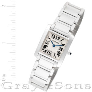 Cartier Tank Francaise w5001253 18k white gold 20mm Quartz watch