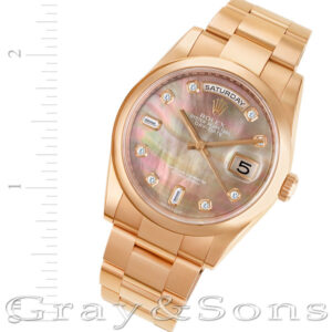 Rolex Day-Date 118205 18k rose gold 36mm auto watch