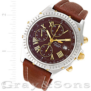 Breitling Chronomat b13055 stainless steel & gold plated mm auto watch