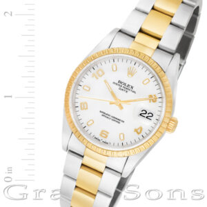 Rolex Date 15233 18k & steel 34mm auto watch