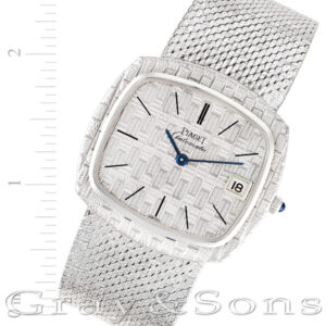 Piaget Classic 13433 18k white gold 33mm auto watch