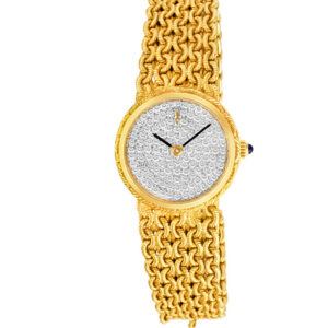 Corum Classic 27382 in 18k Yg, Custom Pave diamond Dial 23mm Manual watch