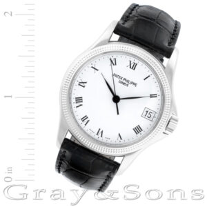 Patek Philippe Calatrava 5117g 18k white gold 37mm auto watch