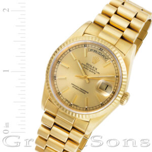 Rolex Day-Date 18238 18k 36mm auto watch