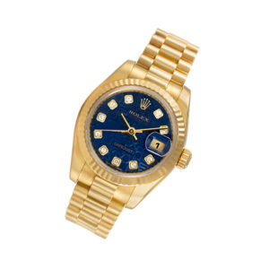 Rolex Datejust 179178 18k Yellow Gold Anniversary Blue Diamond Dial Automatic