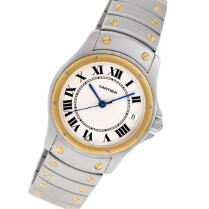 Cartier Santos 1910 18k & steel 34mm auto watch