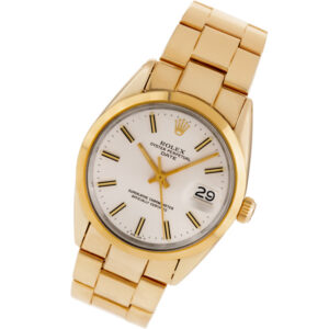 Rolex Date 1550 14k gold plated 34mm auto watch