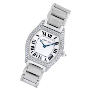 Cartier Tortue 2497 18k white gold 34mm Manual watch