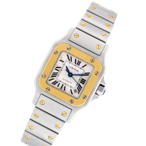 Cartier Santos 18k & steel 24mm auto watch