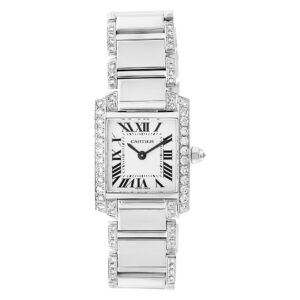 Cartier Tank Francaise 2403 18k white gold 20mm Quartz watch