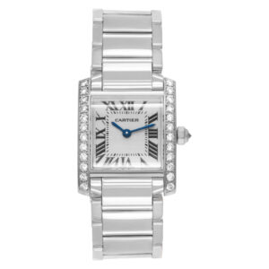 Cartier Tank Francaise WE1002S3 18k white gold 20mm Quartz watch