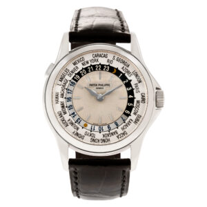 Patek Philippe World Time 5110G-001 18k white gold 36mm auto watch