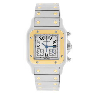 Cartier Santos 2425 18k & steel 29mm auto watch