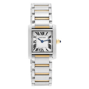 Cartier Tank Francaise W51007Q4 18k & Steel, Ivory dial 20mm Quartz watch