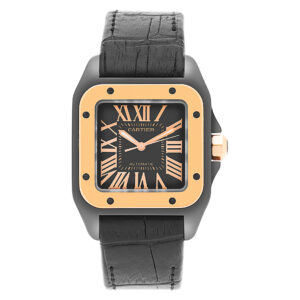 Cartier Santos 100 W2020007 pvd 33mm auto watch