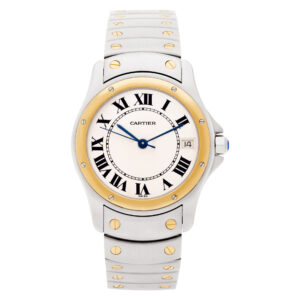 Cartier Santos 1910 18k & steel 33mm auto watch