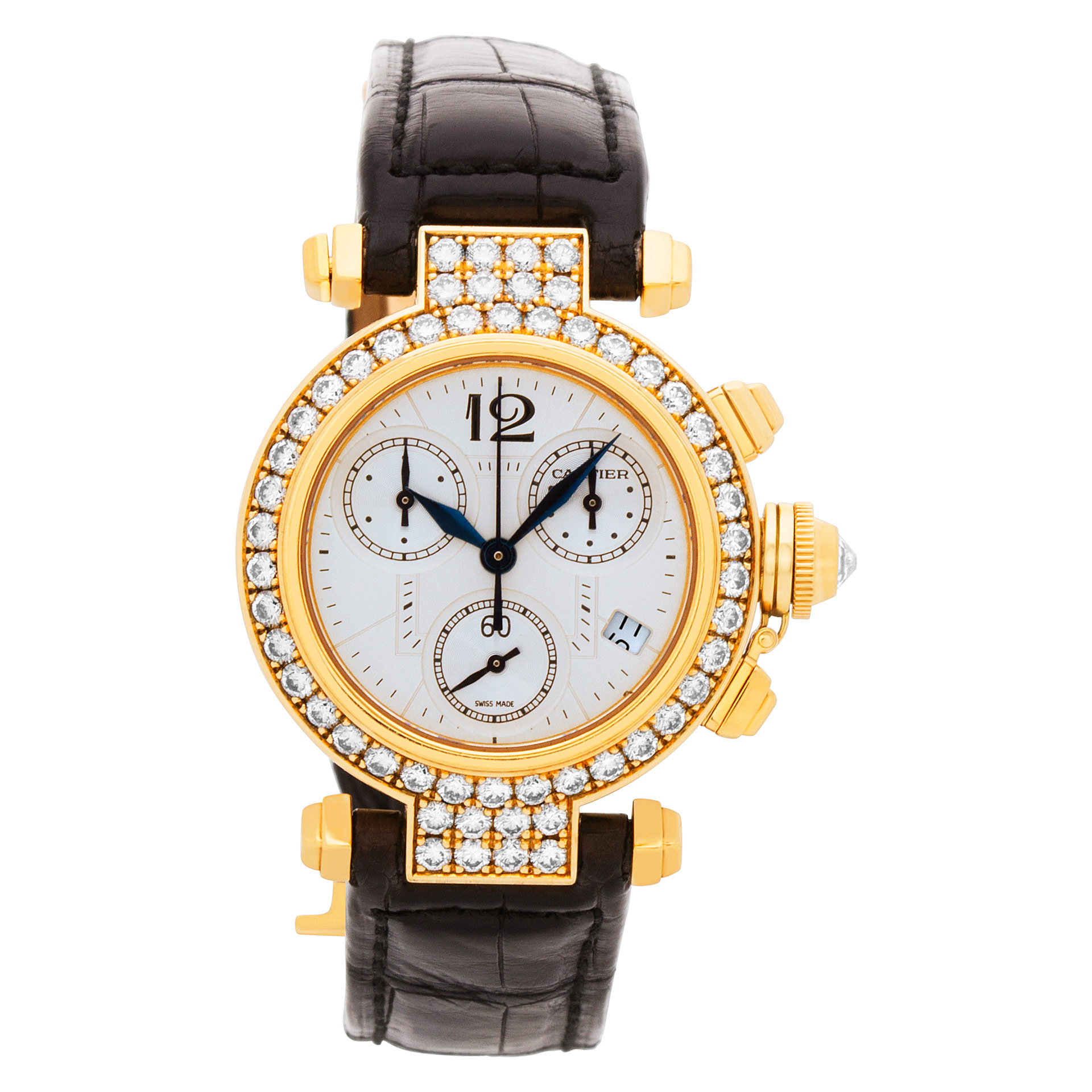 Cartier pasha hot sale gold diamond