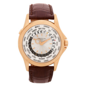 Patek Philippe World Time 5130R-001 18k rose gold 39.5mm auto watch