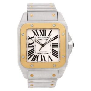 Cartier Santos 100 W200728G 18k & steel 38mm auto watch