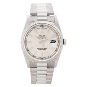 Rolex Day-Date 18239 18k white gold 36mm auto watch