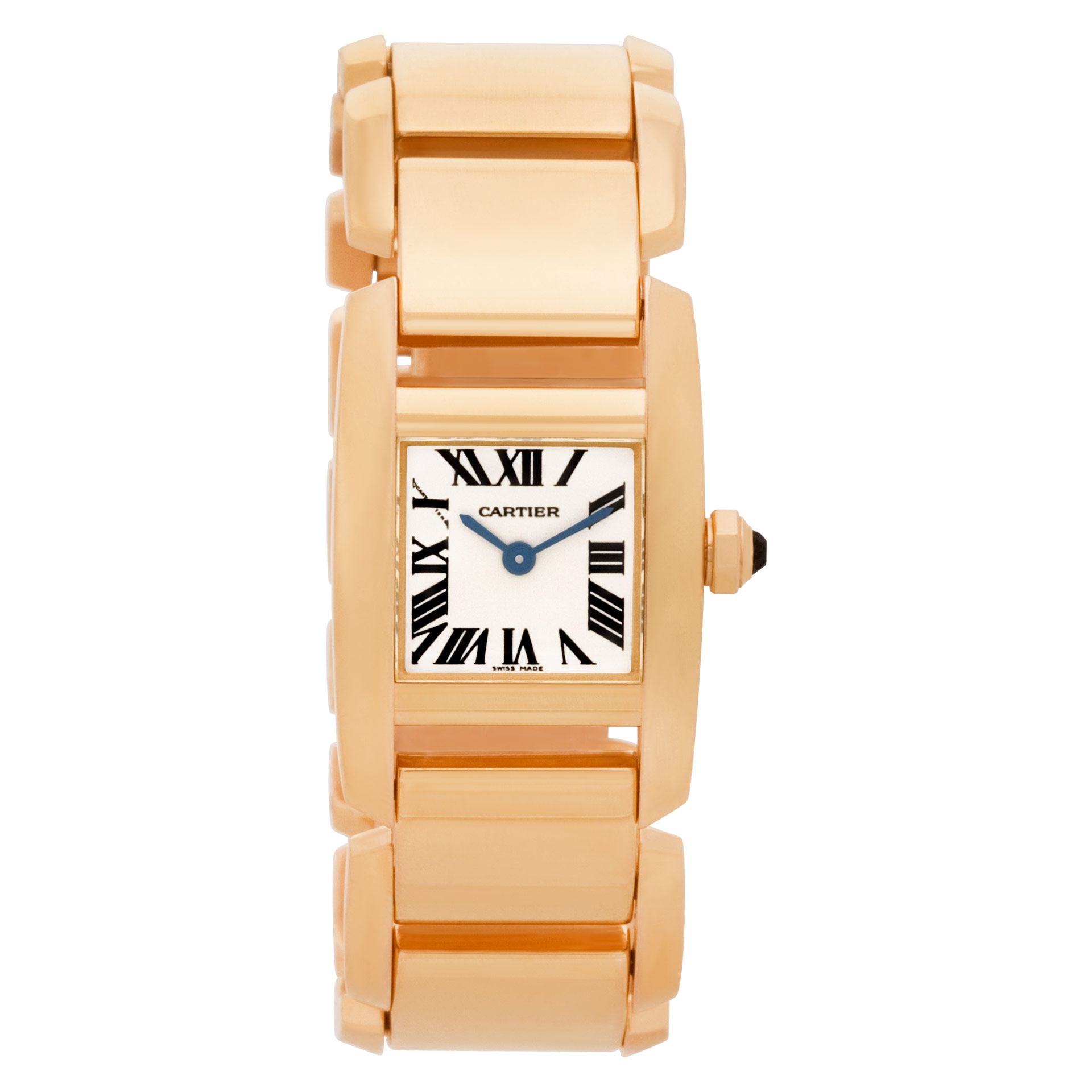 Cartier Tankissime Silver Dial Rose Gold Ladies Watch W650018H Box Papers