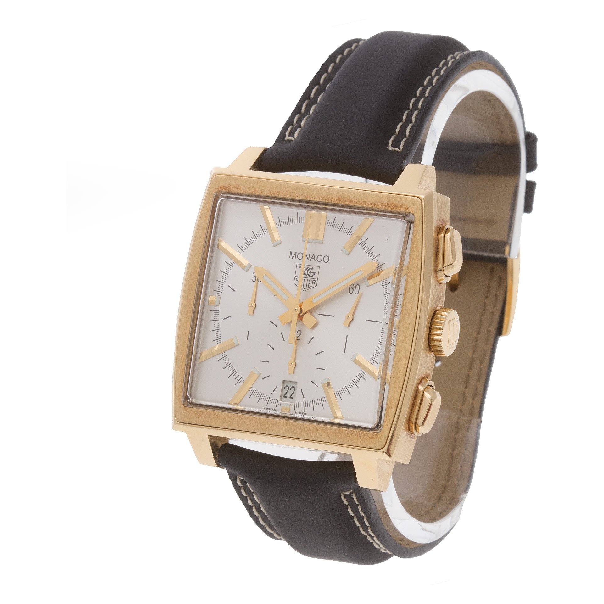 Reference CW5140 Monaco  A yellow gold automatic rectangular