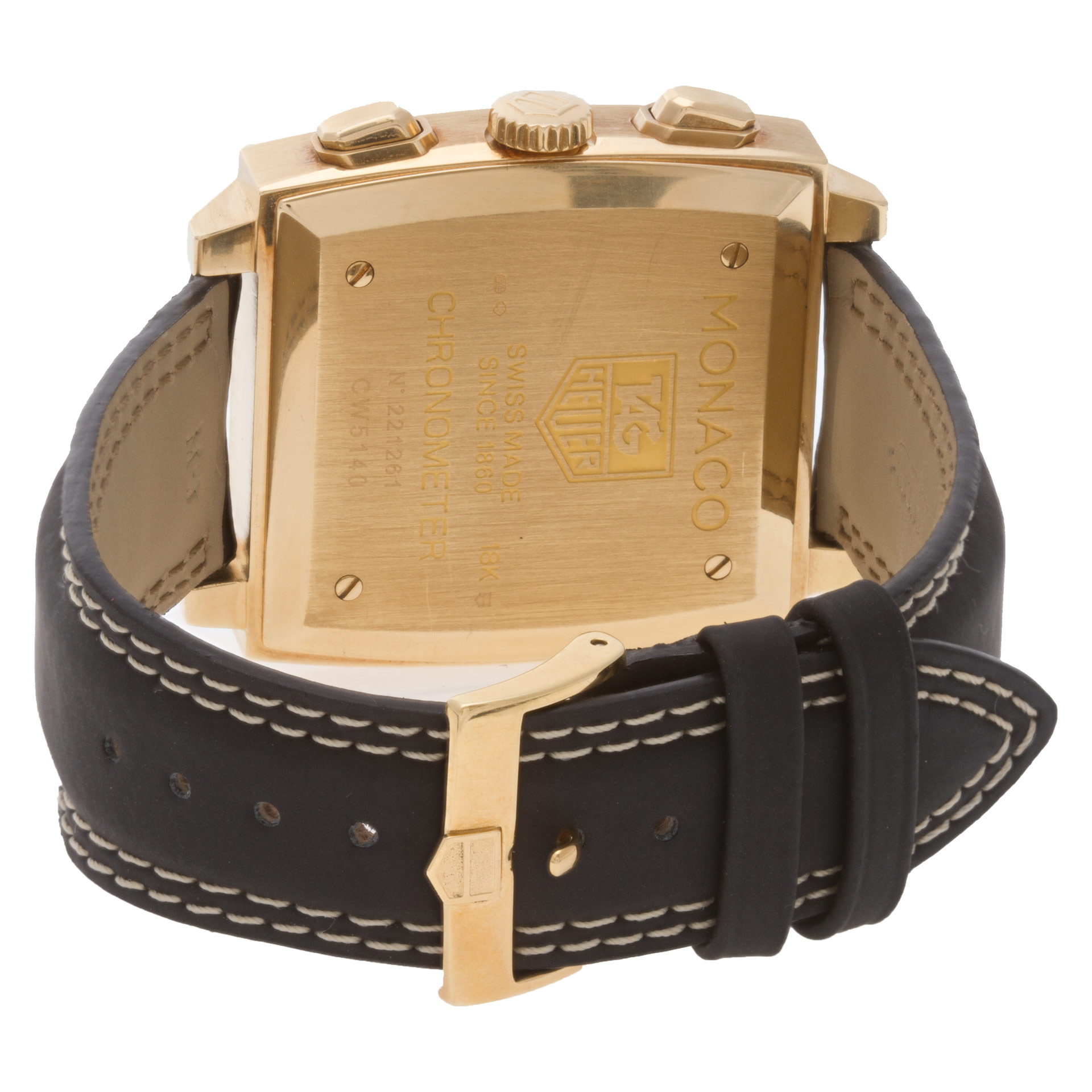 Reference CW5140 Monaco  A yellow gold automatic rectangular