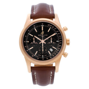 Breitling Transocean Chronograph RB0152 18k rose gold 43mm auto watch