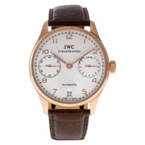 IWC Portuguese IW500113 18k rose gold 42mm auto watch