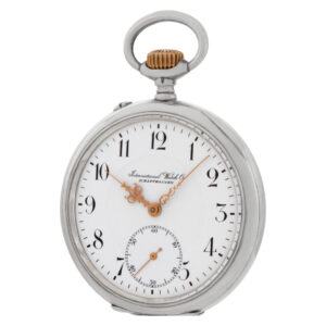 IWC pocket watch na Silver White dial 50mm Manual watch