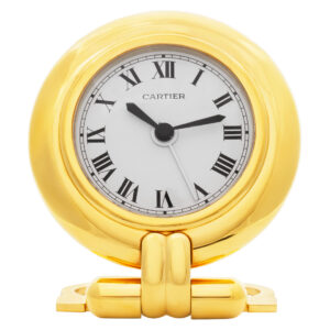 Cartier Desk Clock xxx Gold Plate White dial 78.5mm Quartz watch