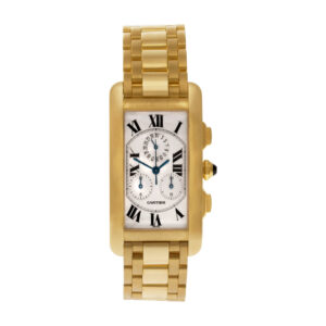 Cartier Tank American W2601156 18k 26mm Quartz watch