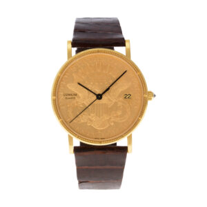 Corum $20 gold piece 1894 18k 36mm Quartz watch