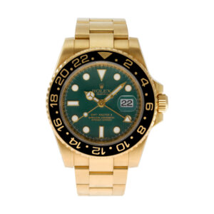 Rolex GMT Master II 116718 18k Yellow Gold Green Dial 40mm Automatic watch