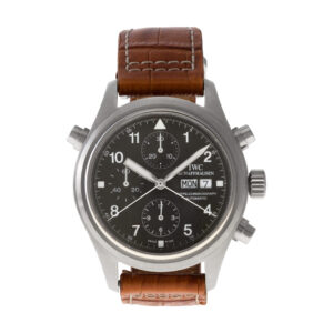 IWC Pilots Double Chronograph IW371303 St/S Black dial 42mm Automatic watch