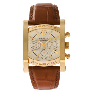 Bvlgari Assioma AA44GCH in 18k YG, White dial 34.4mm Automatic watch