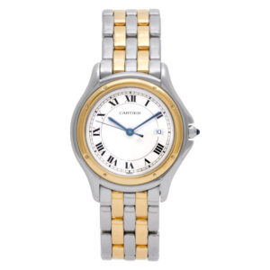 Cartier Cougar 17904 18k & Steel, Ivory dial 33mm Quartz watch 6.25"