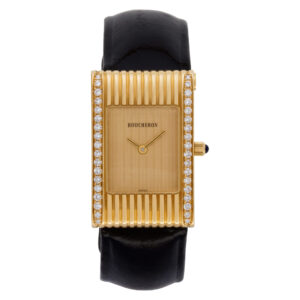 Boucheron "Reflet" AK419919 18k Yellow Gold, Gold dial,  32mm Quartz watch