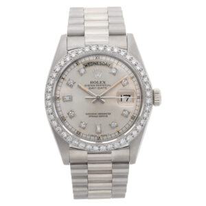 Rolex Day-Date 18039 18k White Gold Silver dial 36mm Automatic watch