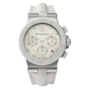 Bvlgari Diagono DG 37 SC CH steel Mother of Pearl diamond dial 37mm Automatic