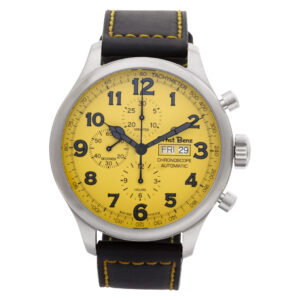 Ernst Benz Chronoscope GC10119 Stainless Steel Yellow dial 47mm Automatic watch