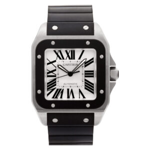 Cartier Santos 100 W20121U2 in stainless steel, White dial 38mm Automatic watch