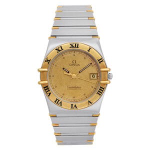 Omega Constellation 123 Stainless Steel Gold dial 32mm Quartz watch