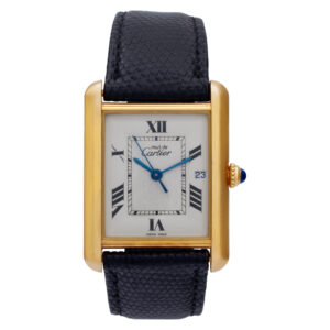 Cartier Tank Vermeil 2413 Vermeil Cream dial 25.5mm Quartz watch