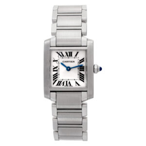 Cartier Tank 2384 Stainless Steel White dial mm Quartz watch