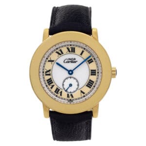 Cartier Vermeil 1810 plaque Two Tone dial 32mm Quartz watch