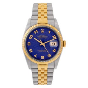 Rolex Datejust 16233 18k gold & stainless steel blue dial 36mm Automatic watch