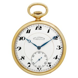 Paul Ditisheim pocket watch 87837 18k Porcelain dial 51.5mm Manual watch